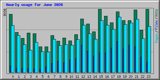 Hourly usage for June 2026