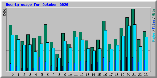 Hourly usage for October 2026